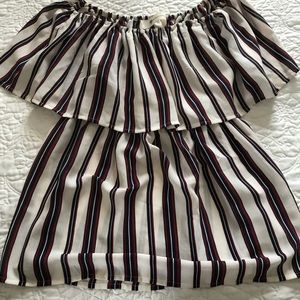 Impeccable Pig Stripped Ruffle Top